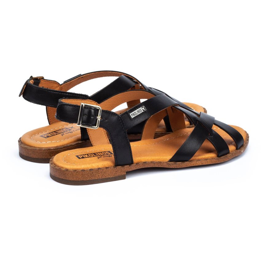 Women's Pikolinos ALGAR Flat Sandals Black | NZ U32Q095